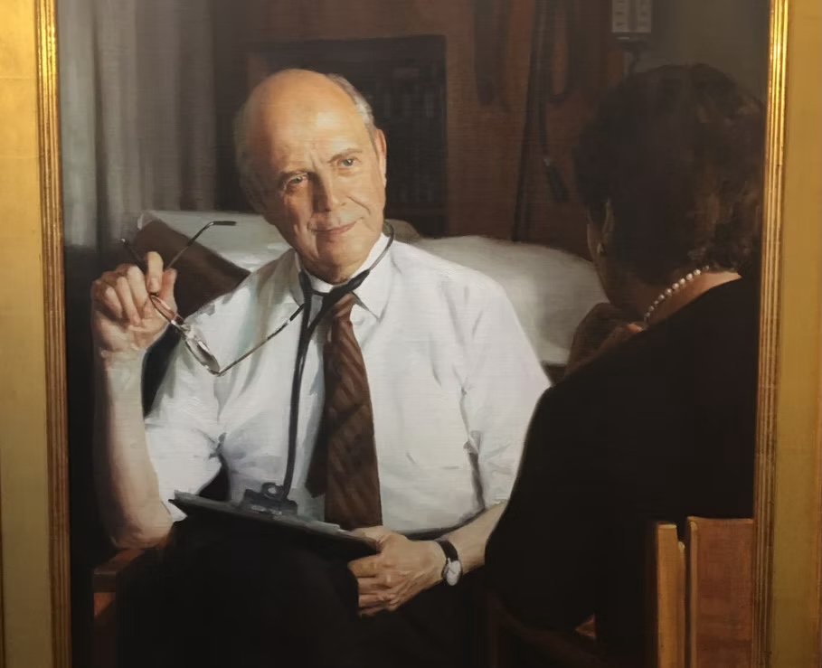 Portrait painting of Dr. Stoeckle